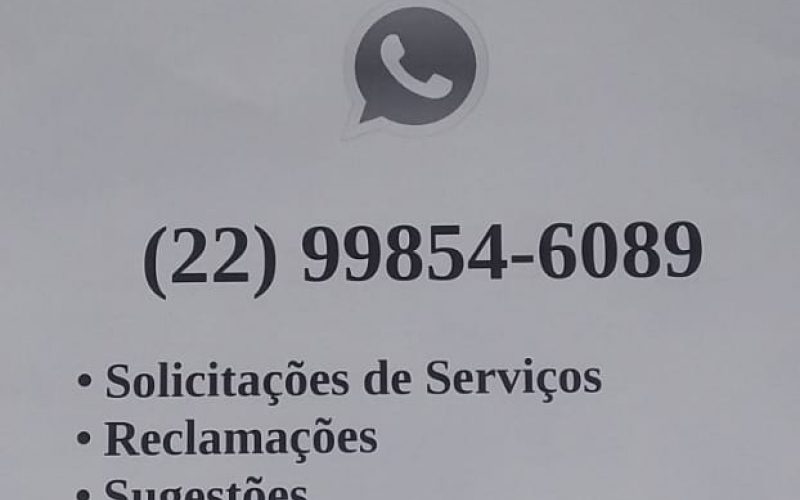 Subprefeitura de Conselheiro Paulino disponibiliza número de WhatsApp para os moradores