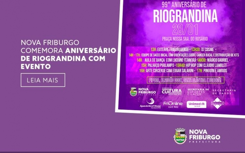 NOVA FRIBURGO COMEMORA ANIVERSÁRIO DE RIOGRANDINA COM EVENTO