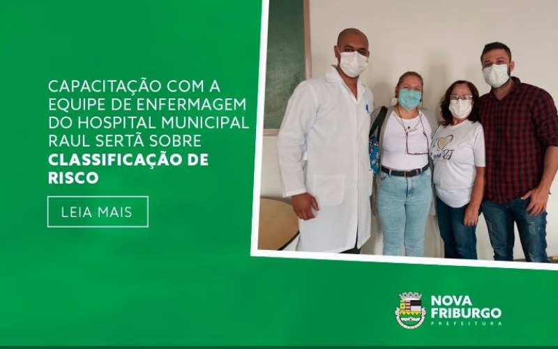 EQUIPE DE ENFERMAGEM DO HOSPITAL RAUL SERTÃ RECEBE CAPACITAÇÃO