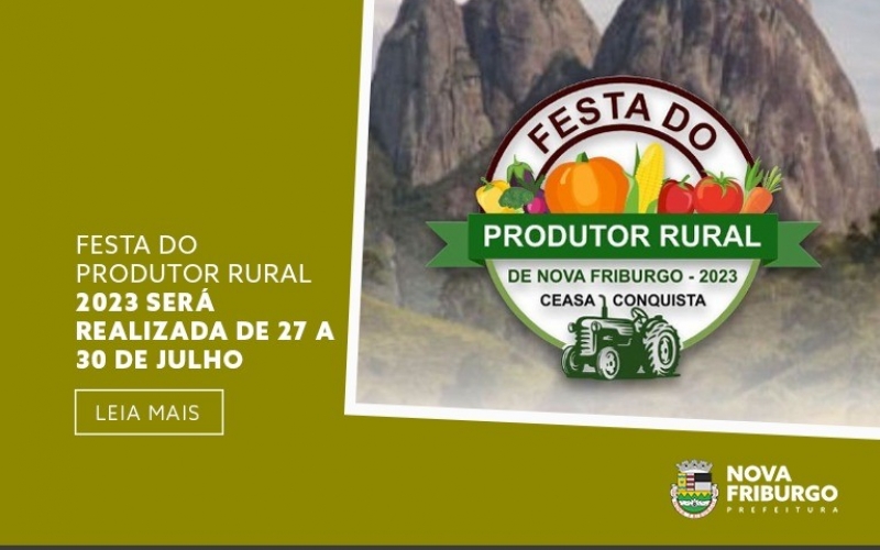 FESTA DO PRODUTOR RURAL 2023 SERÁ REALIZADA DE 27 A 30 DE JULHO