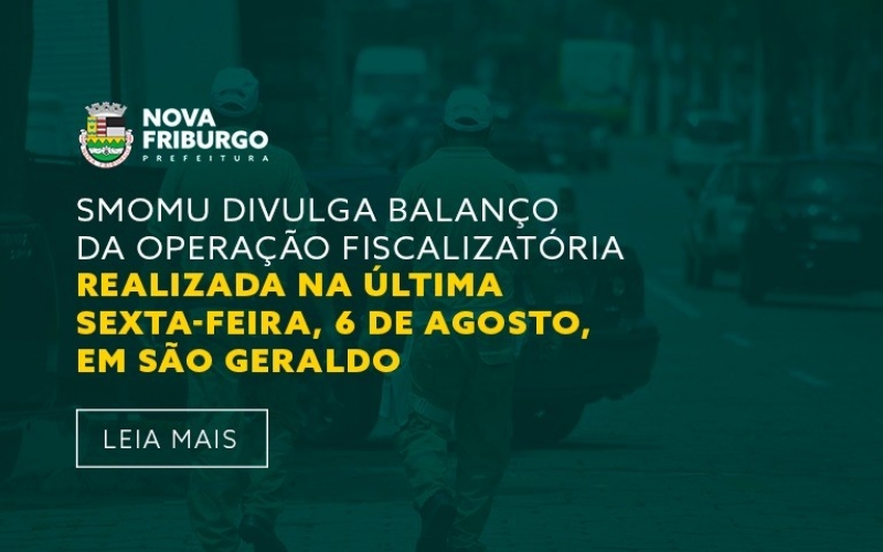 SMOMU DIVULGA BALANÇO DA OPERAÇÃO REALIZADA EM SÃO GERALDO