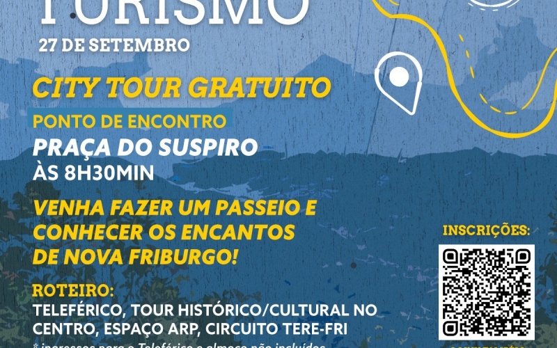 NOVA FRIBURGO TERÁ CITY TOUR GRATUITO PELO DIA MUNDIAL DO TURISMO