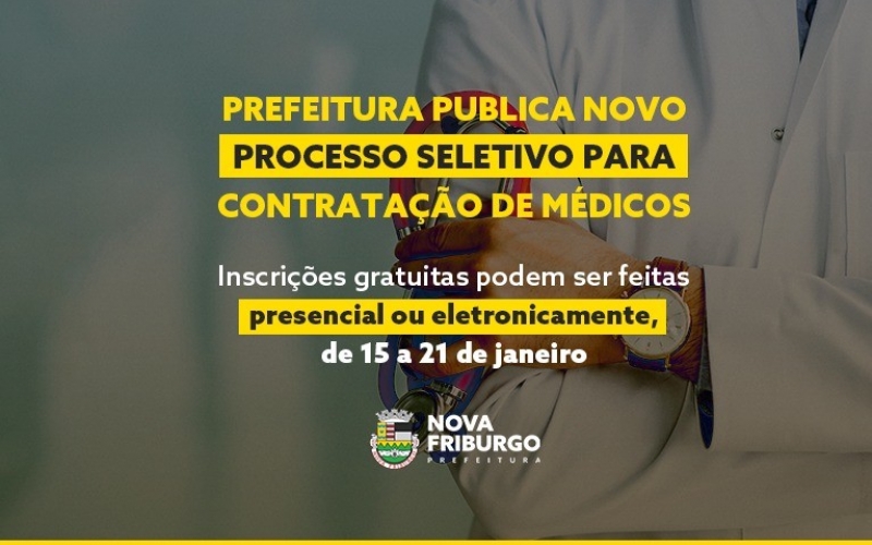 PREFEITURA PUBLICA NOVO PROCESSO SELETIVO PARA CONTRATAÇÃO DE MÉDICOS