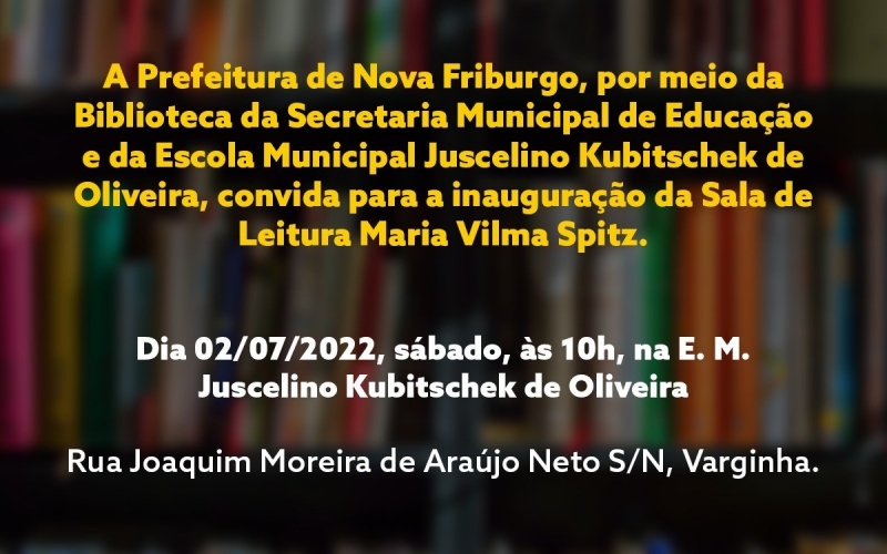 Prefeitura de Nova Friburgo inaugura sala de leitura em escola de Varginha