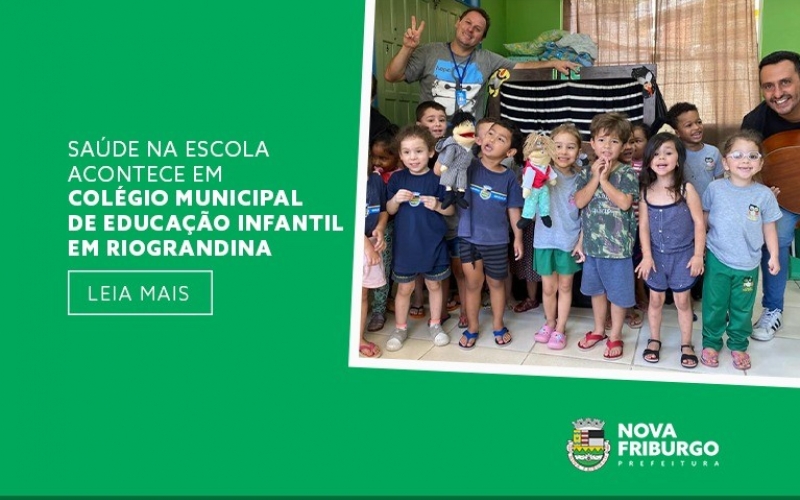 SAÚDE NA ESCOLA ACONTECE NO CENTRO MUNICIPAL DE EDUCAÇÃO INFANTIL DE RIOGRANDINA